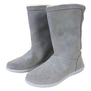 Crocs Women Adela Boots Size 6 Gray Faux Fur Suede Snow Outdoor Winter Shoes